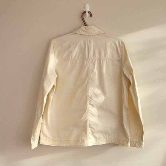 Women's Relaxed Fit Chore Jacket - Size S - Ivory Colour - Light Cotton Jacket - Picture 2 of 13